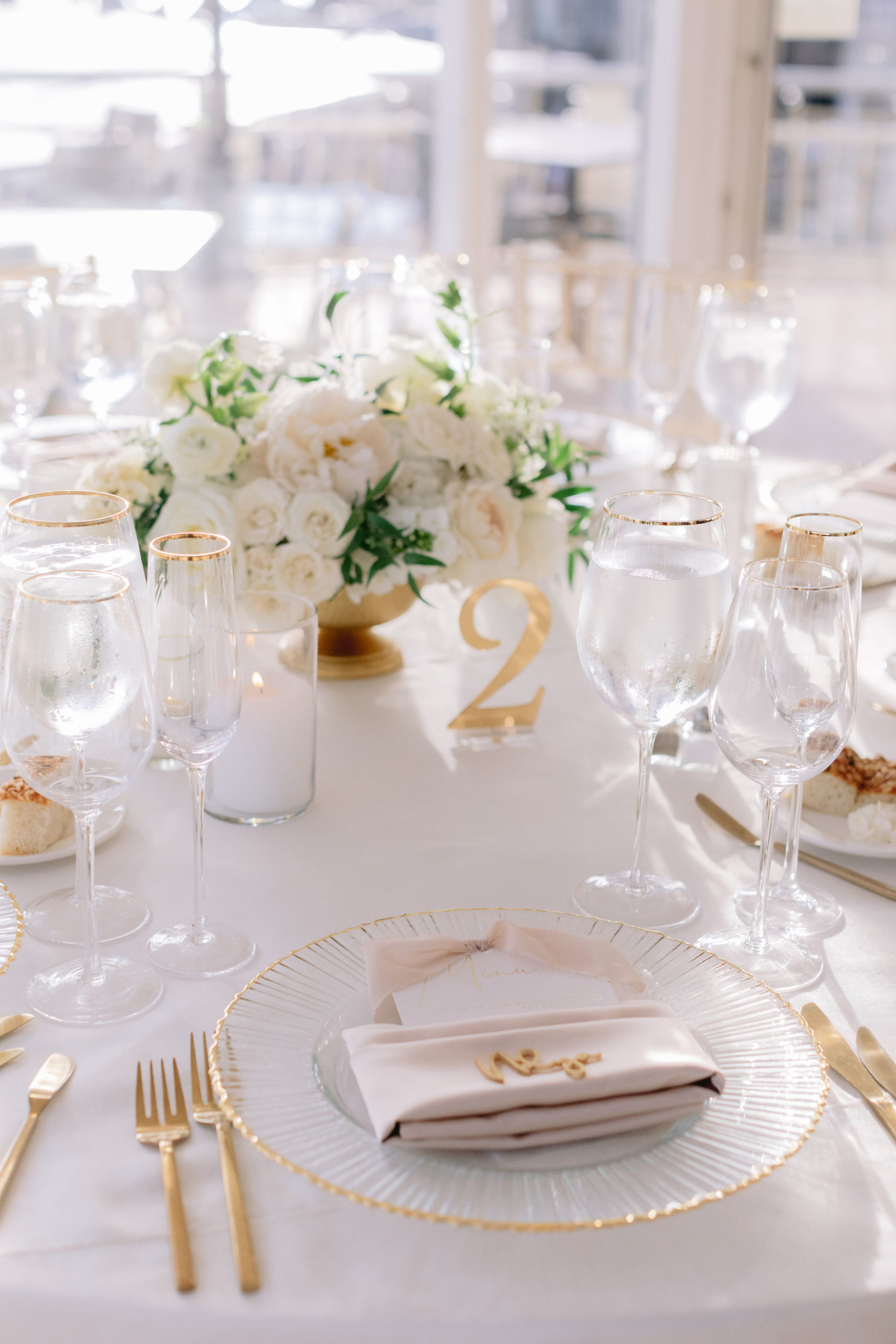 classic wedding tablescape