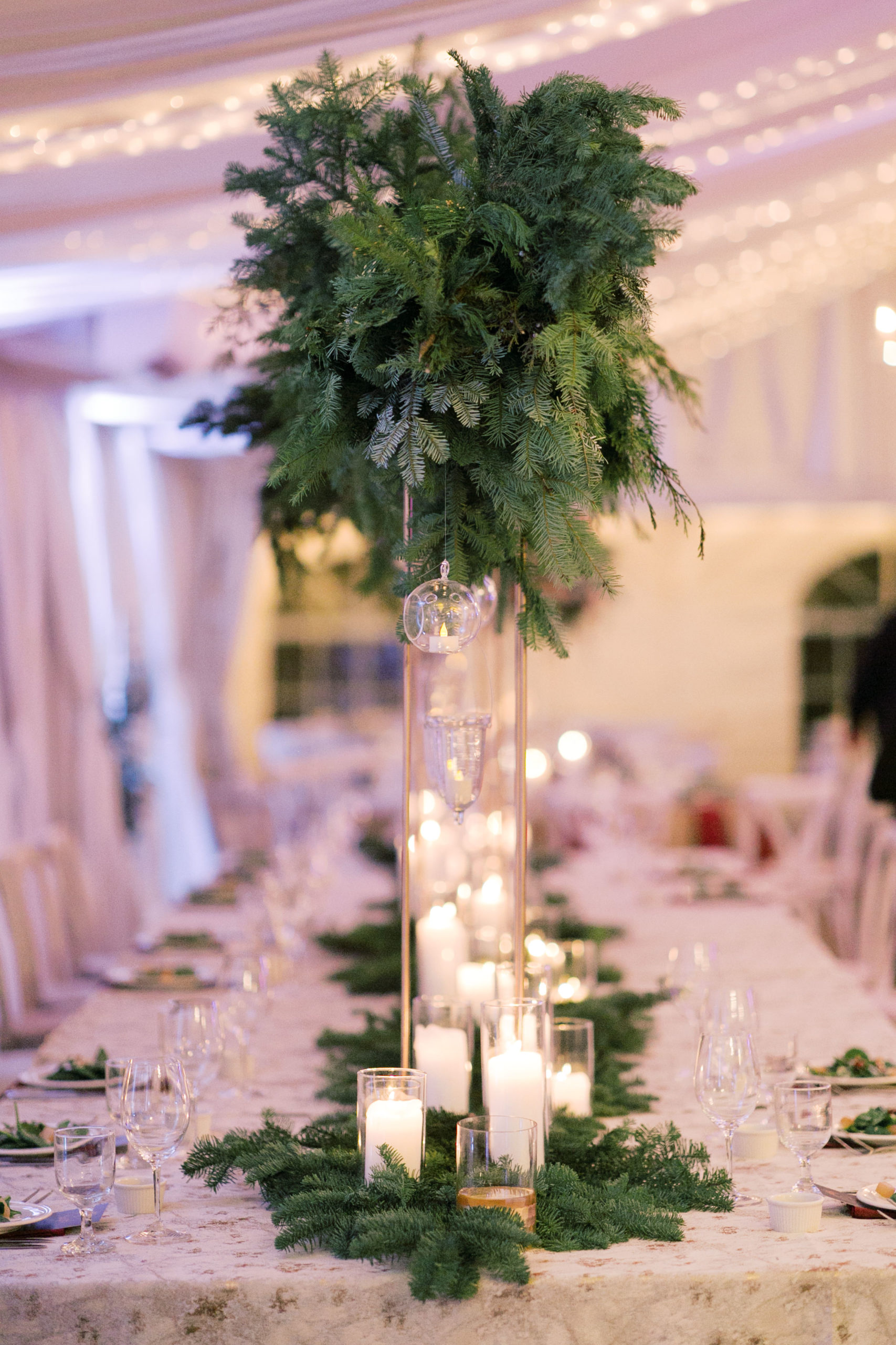 holiday wedding tablescape