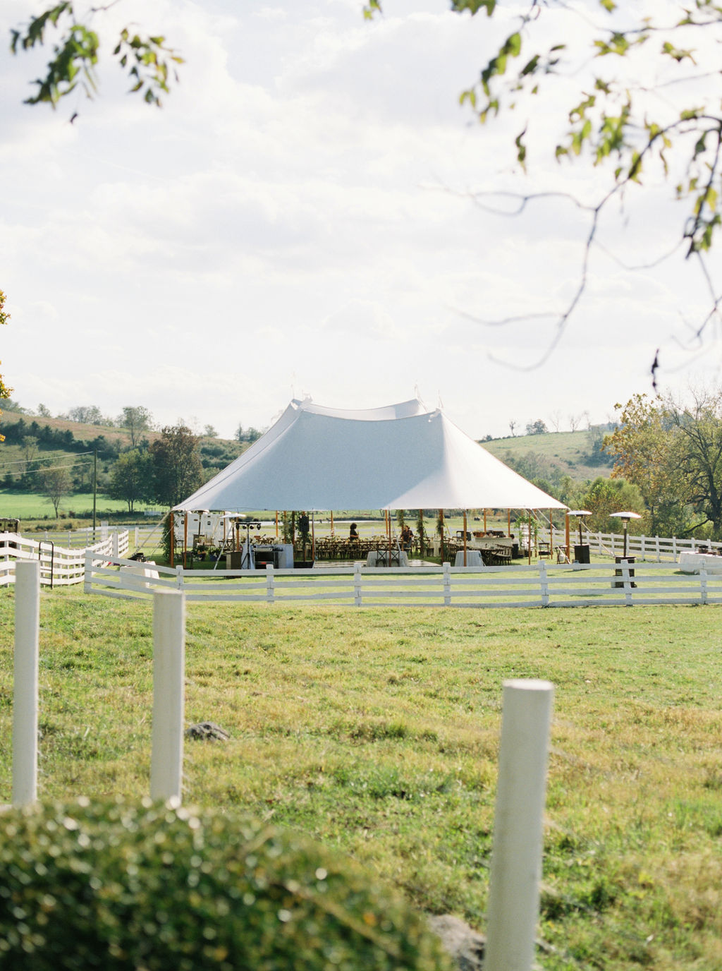 outdoor wedding reception tent