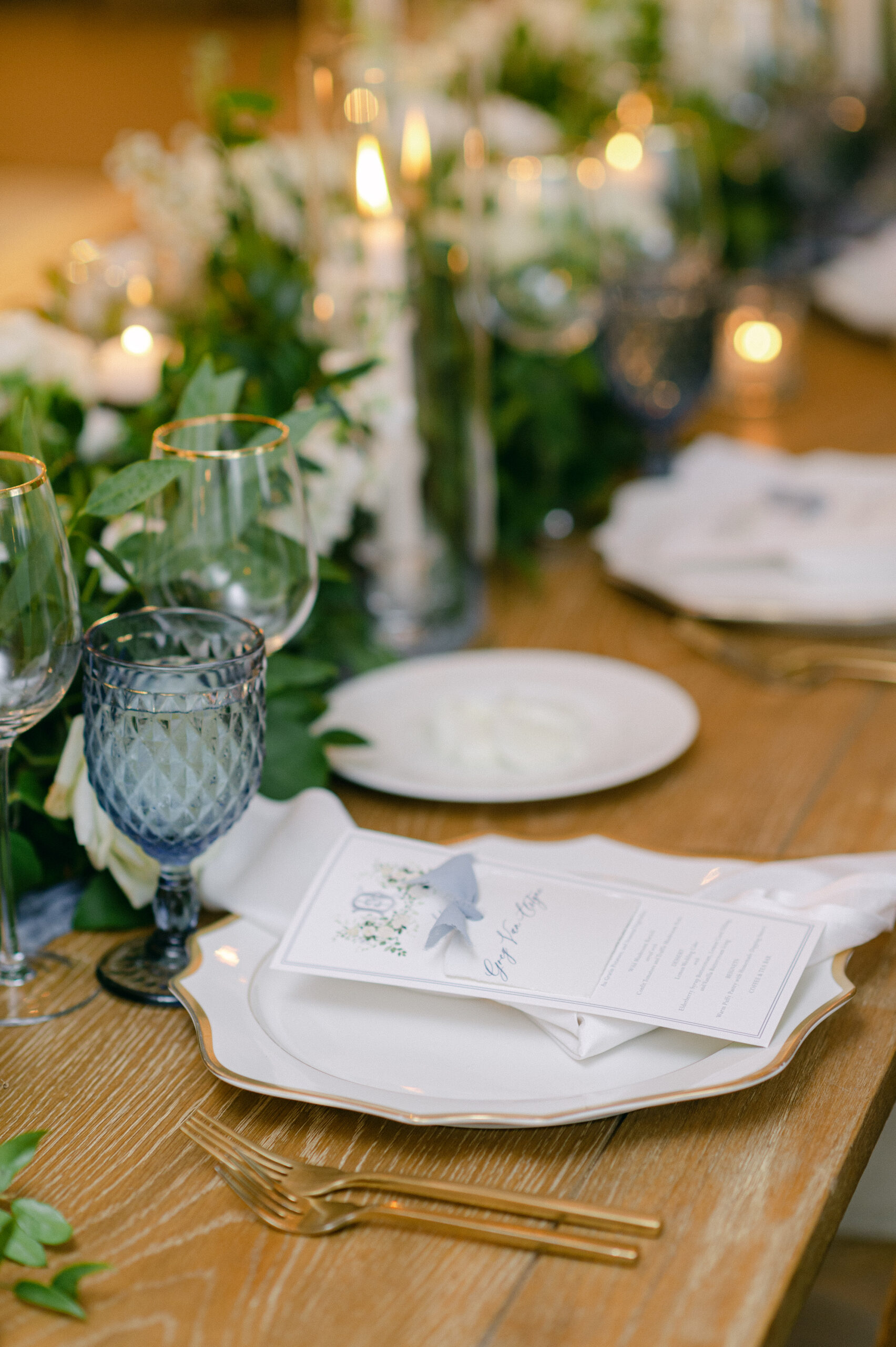 garden wedding table setting
