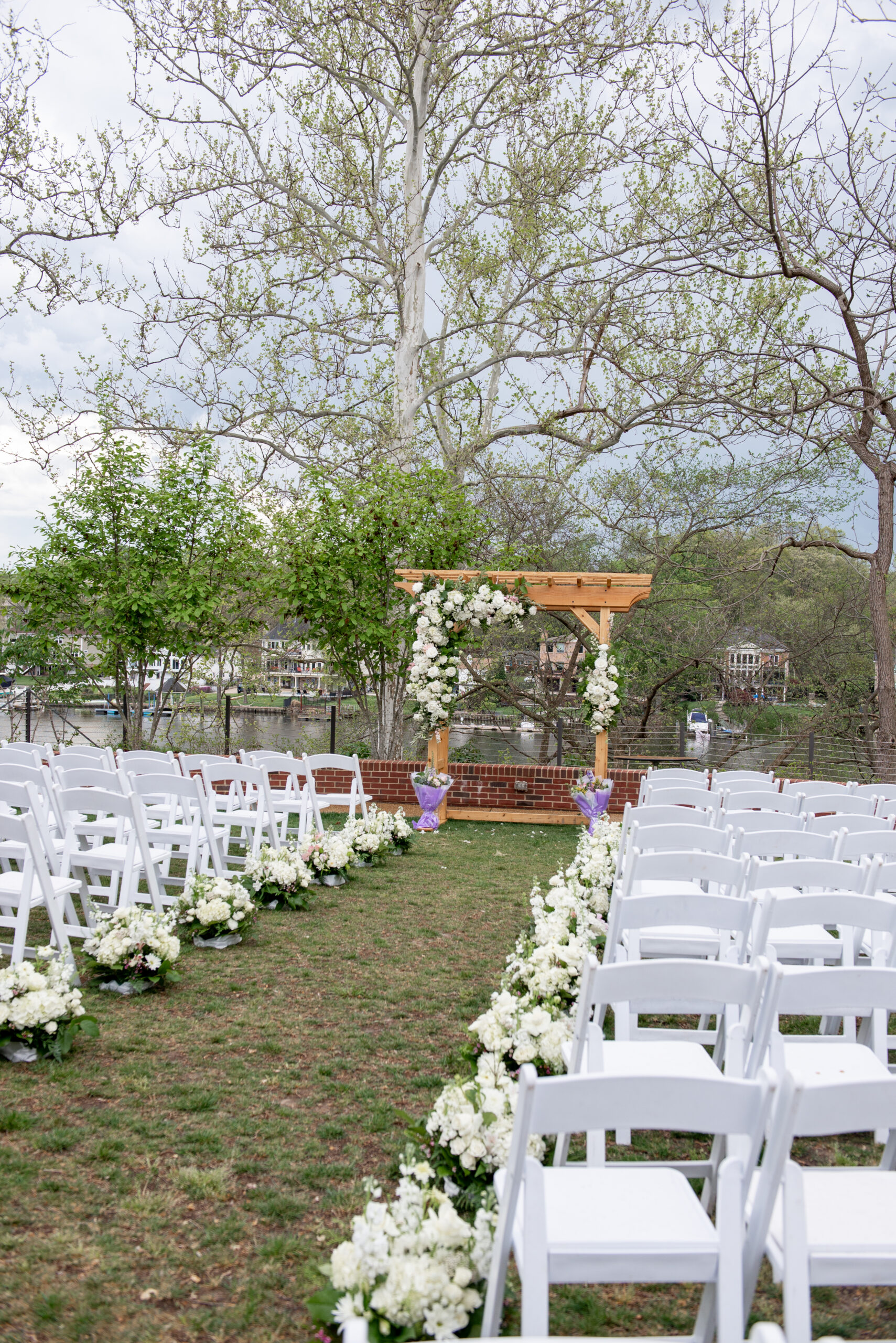 waterfront wedding ceremony decor