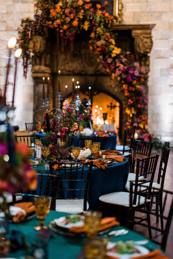 colorful wedding tablescapes