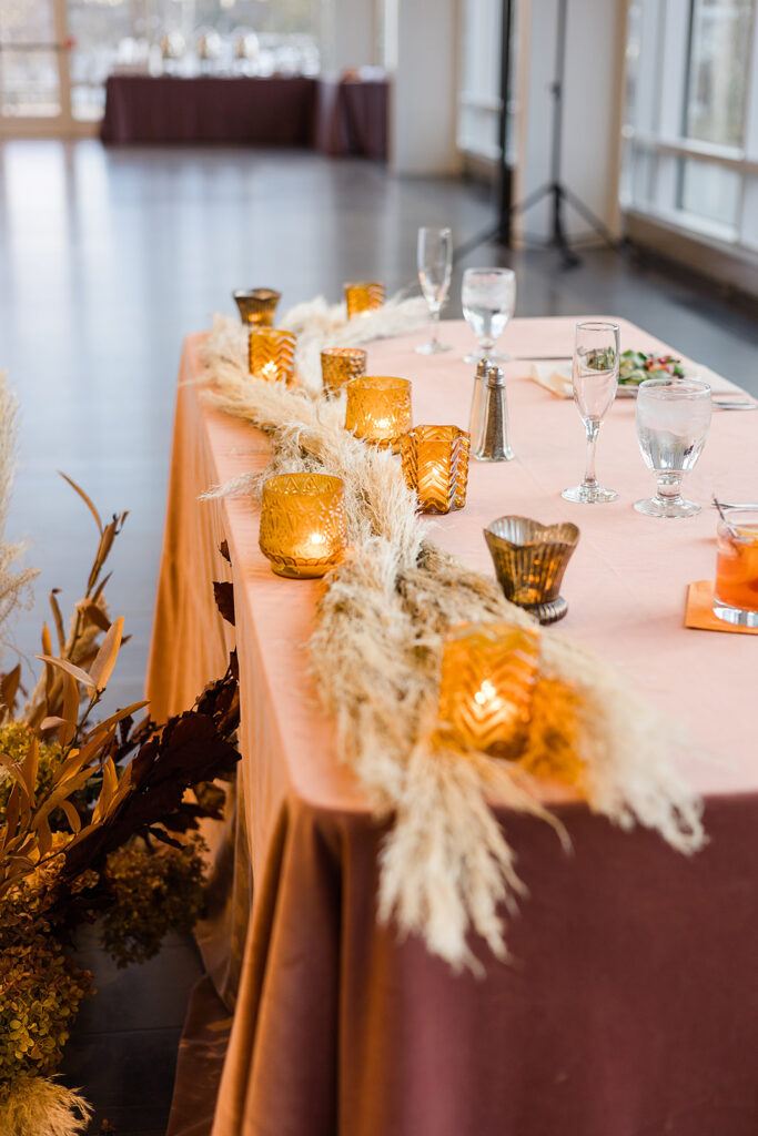 fall wedding decor tablescape