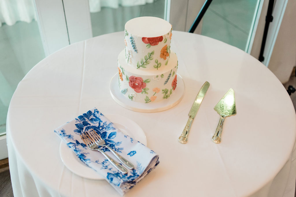 garden party wedding cake