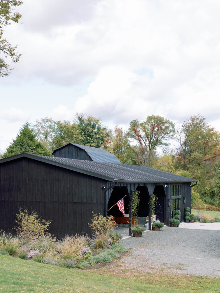 at home wedding on a farm