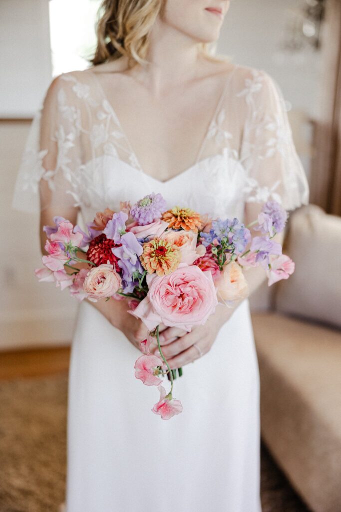 colorful summer wedding bridal bouquet