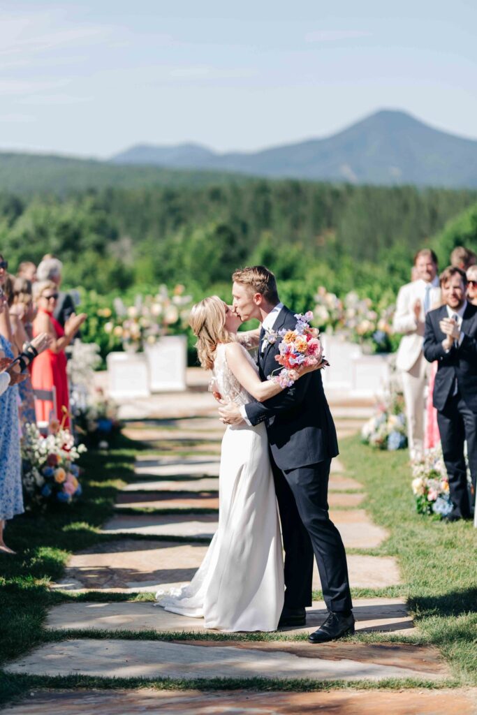 colorful summer wedding ceremony