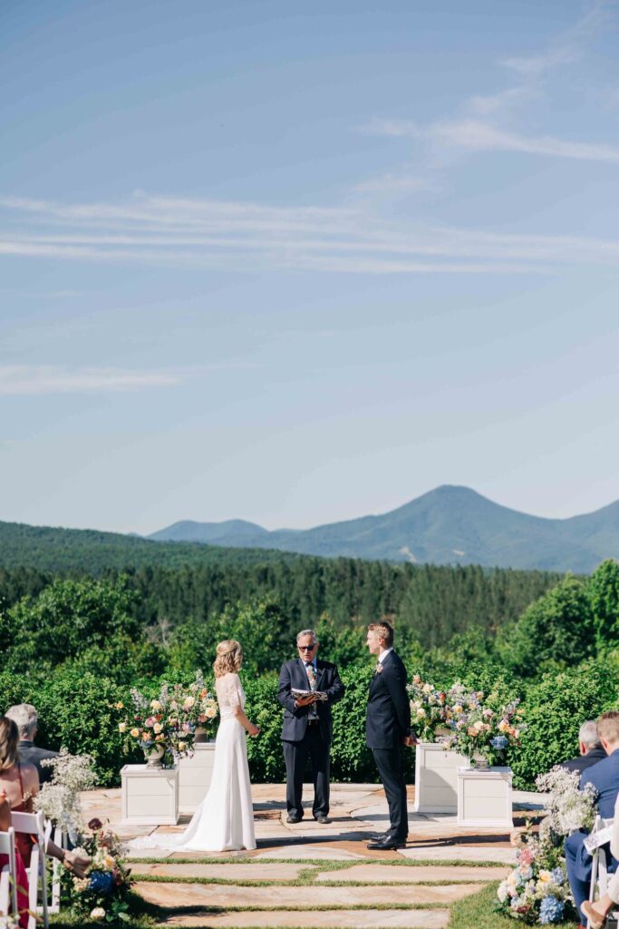 colorful summer wedding ceremony