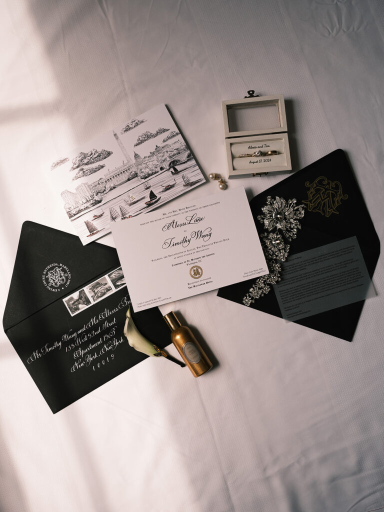 artisan luxury wedding invitation suite