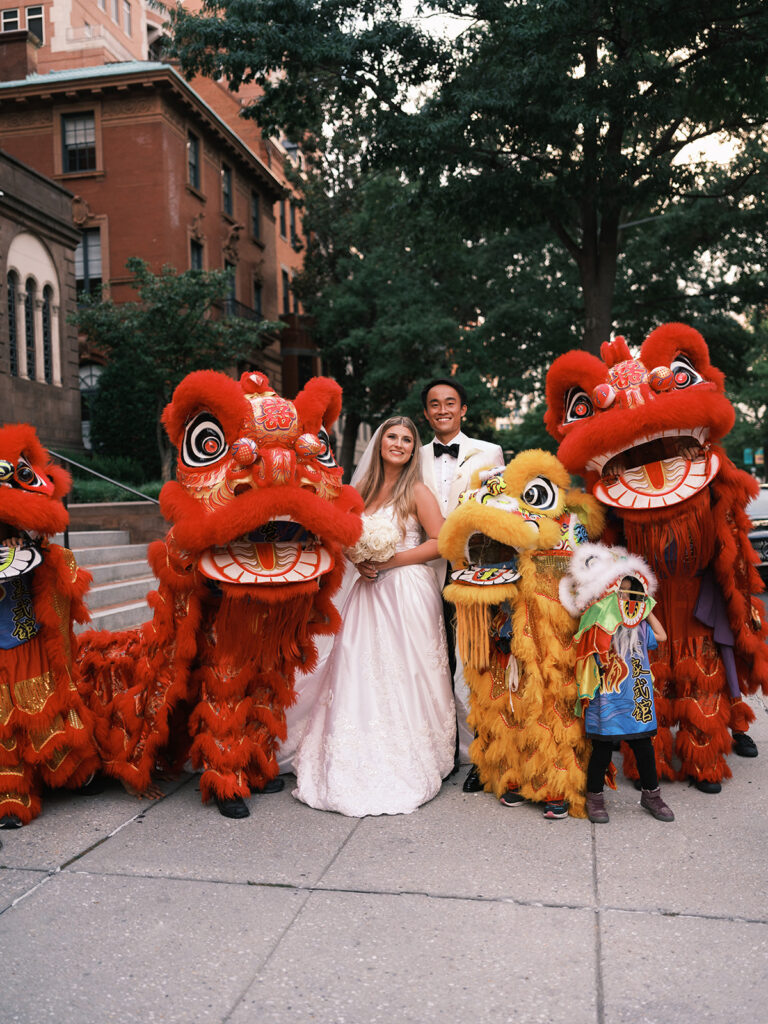 chinese dragon wedding ceremony exit