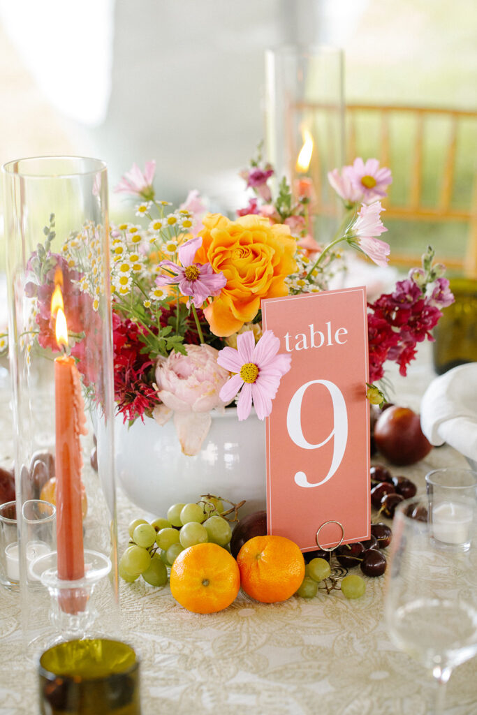 wedding reception table centerpiece