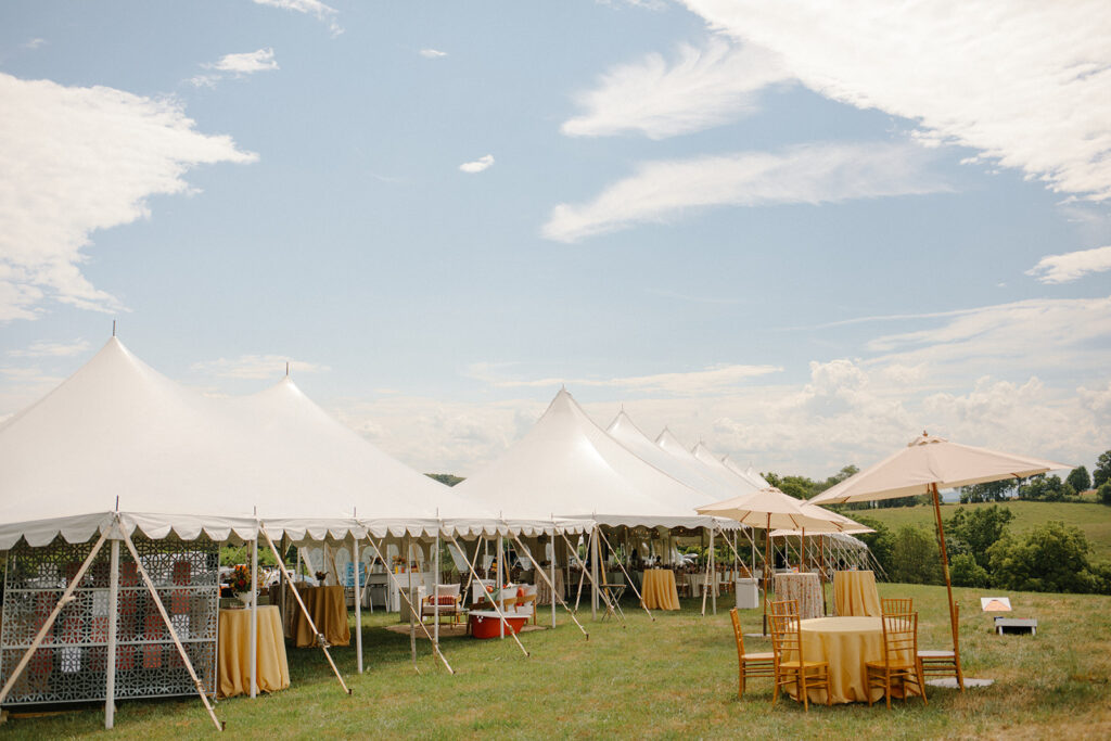 farm wedding tents for reception