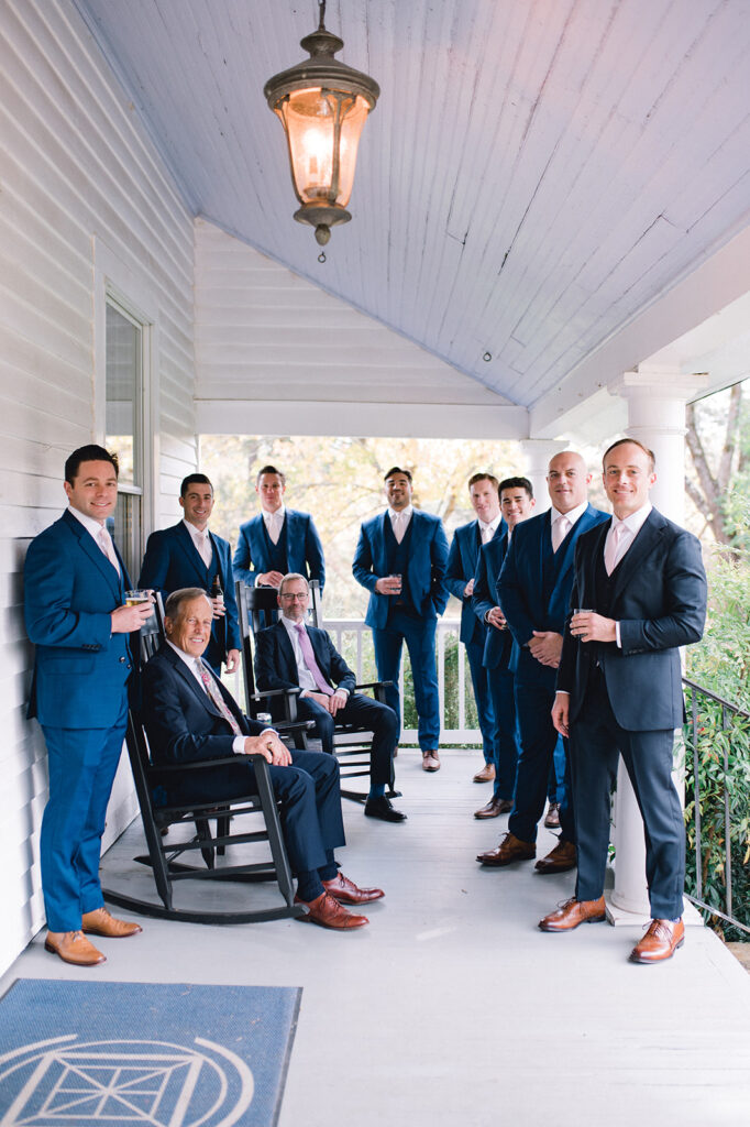 fall wedding in virginia groomsmen