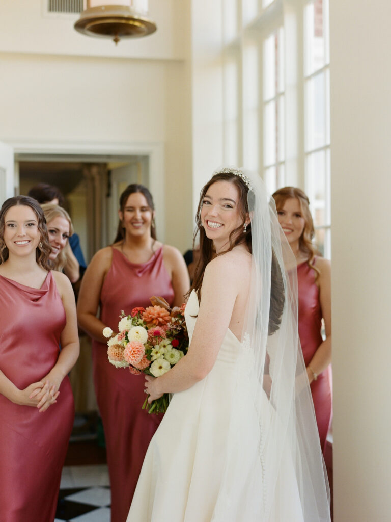 virginia fall wedding bridal party