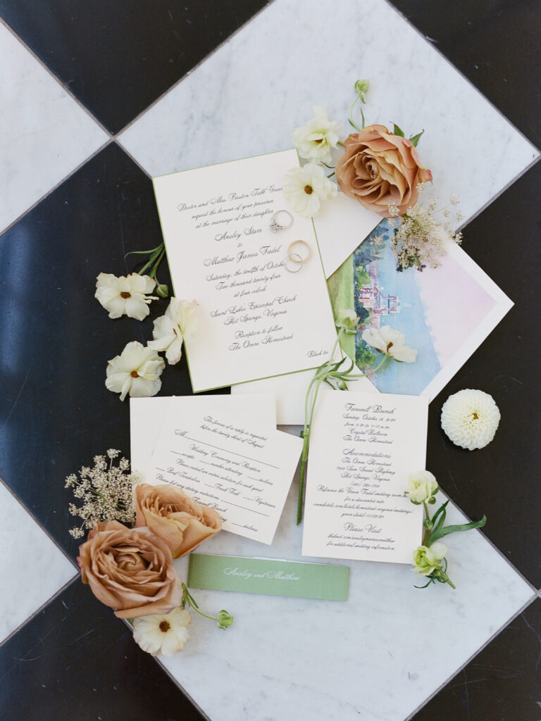 virginia fall wedding details