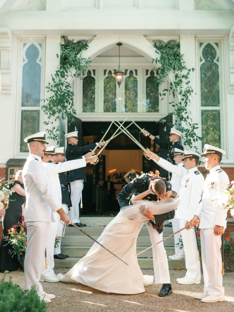 virginia fall wedding exit