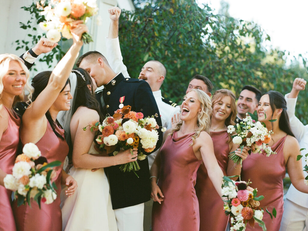 virginia fall wedding party