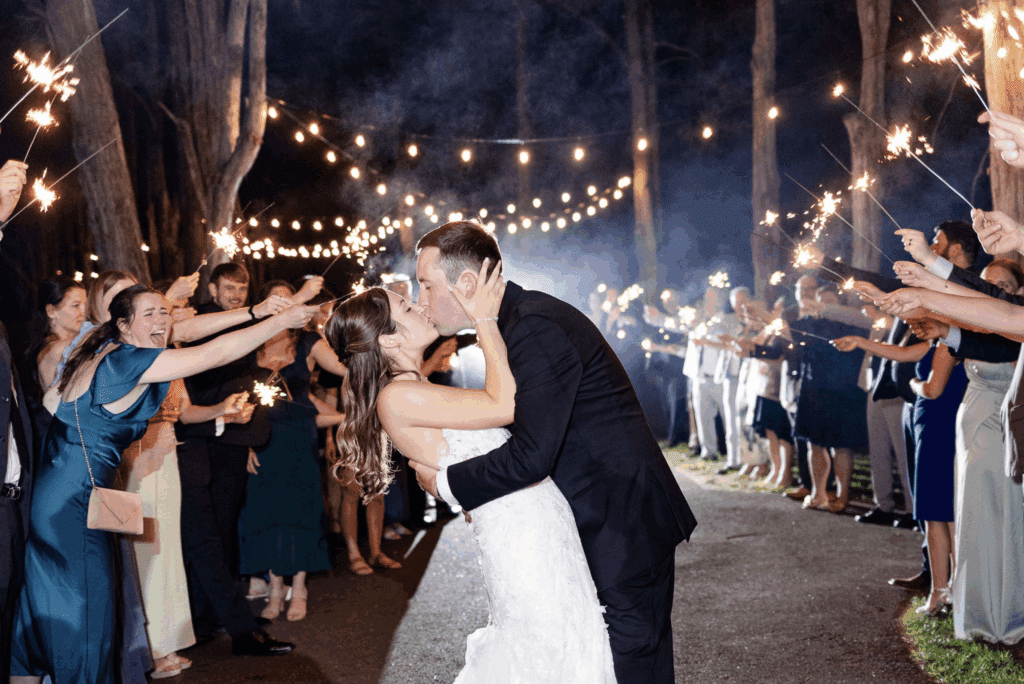 wedding exit with sparklers