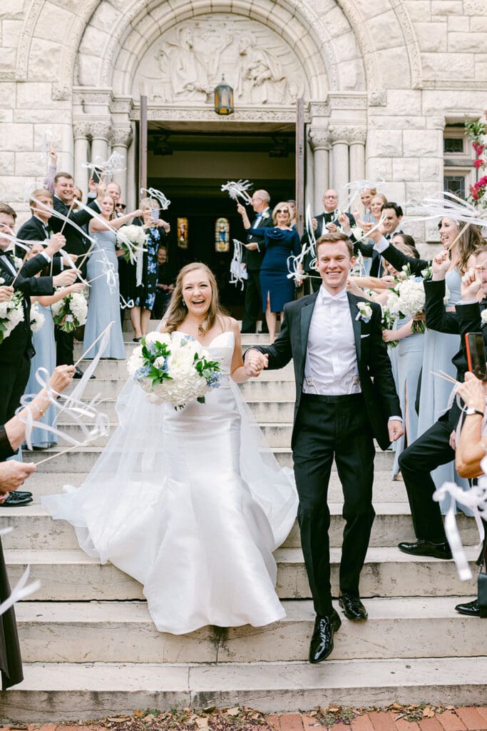 ribbon wedding exit ideas