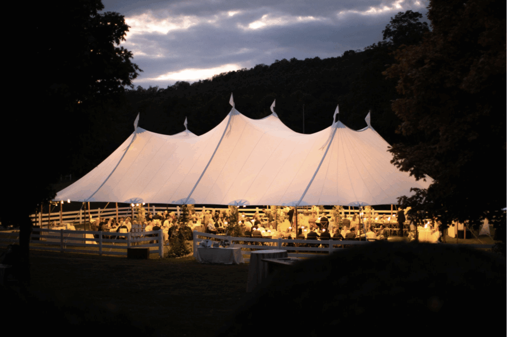 farm wedding reception tent