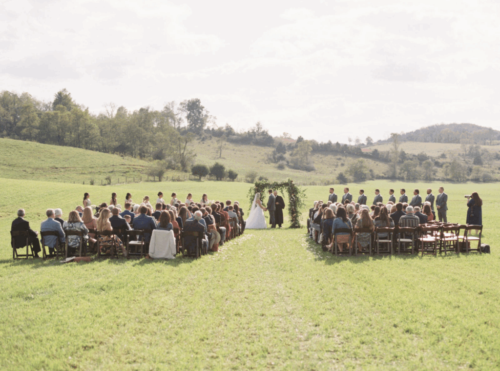 backyard wedding ceremony