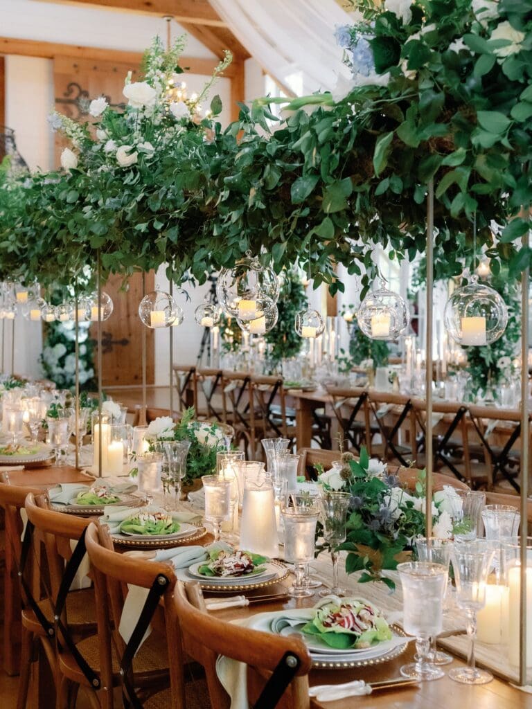 italian inspired wedding at the seclusion reception decor
