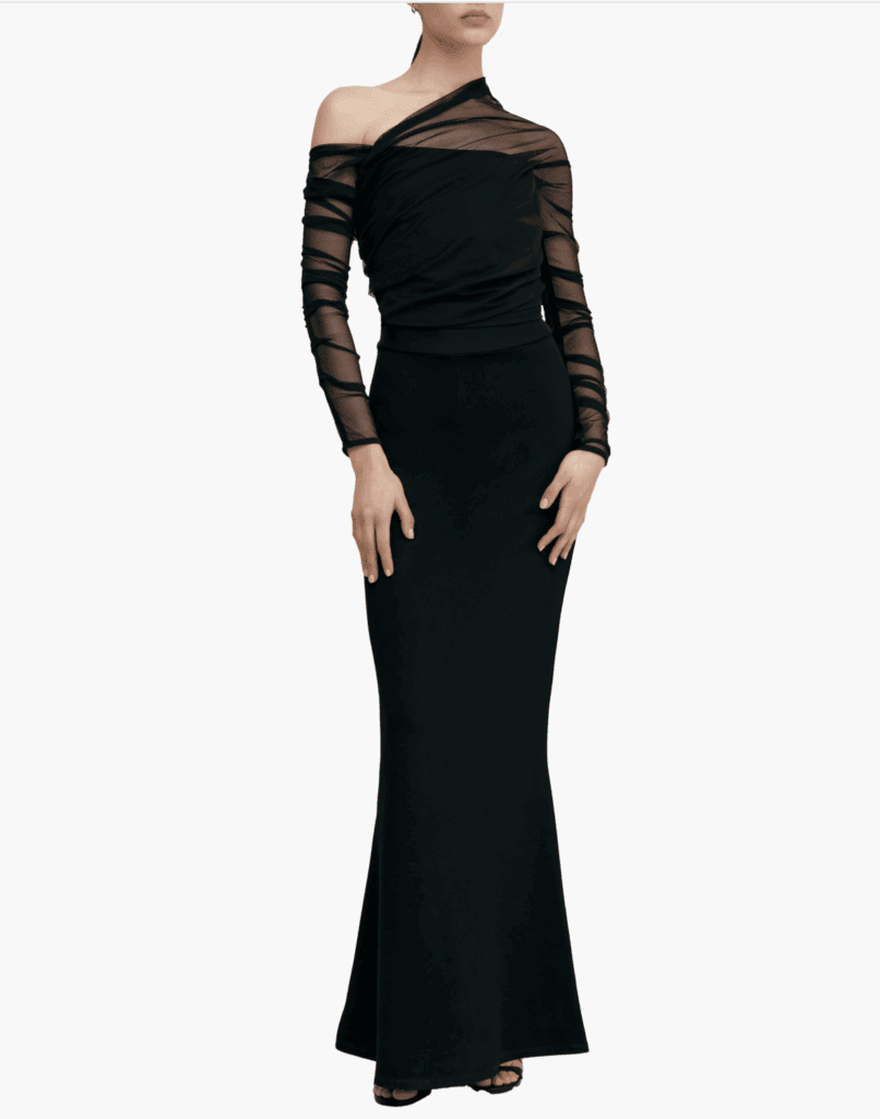 classic black dress for wedding guest dress