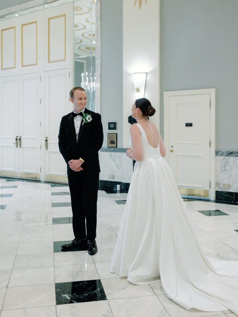 dc hotel wedding the mayflower first look