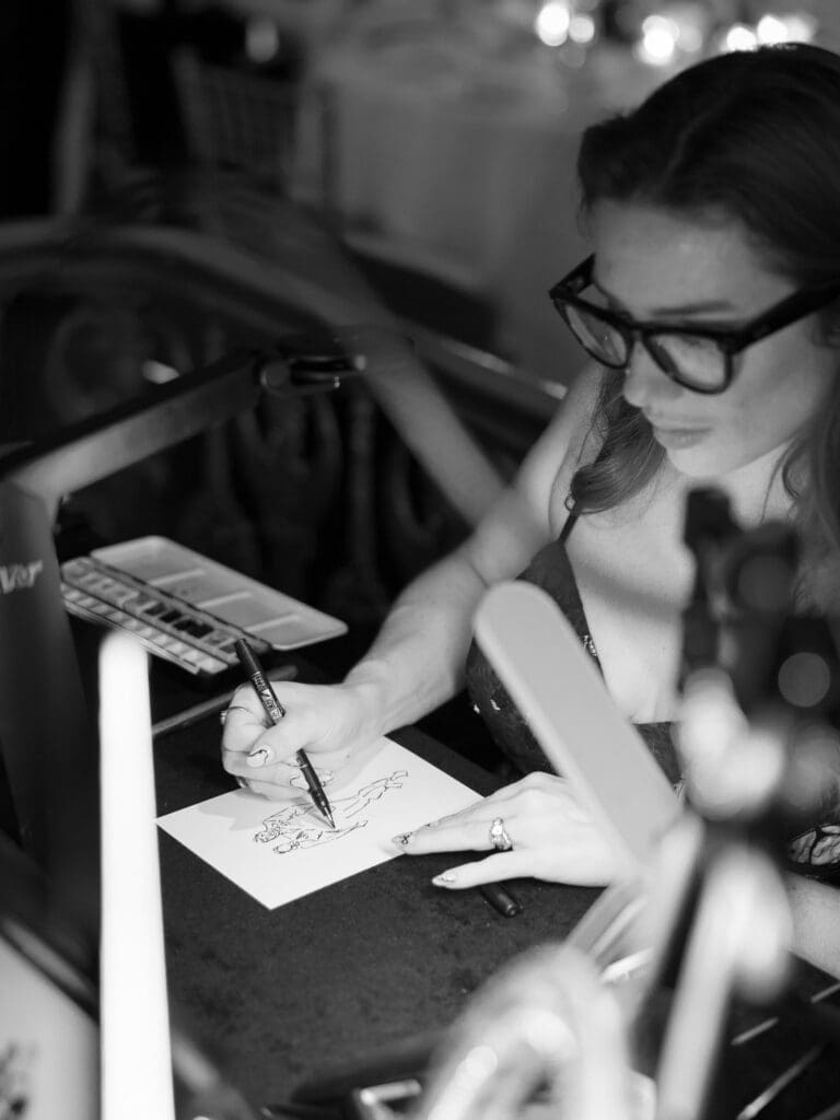 live wedding painter