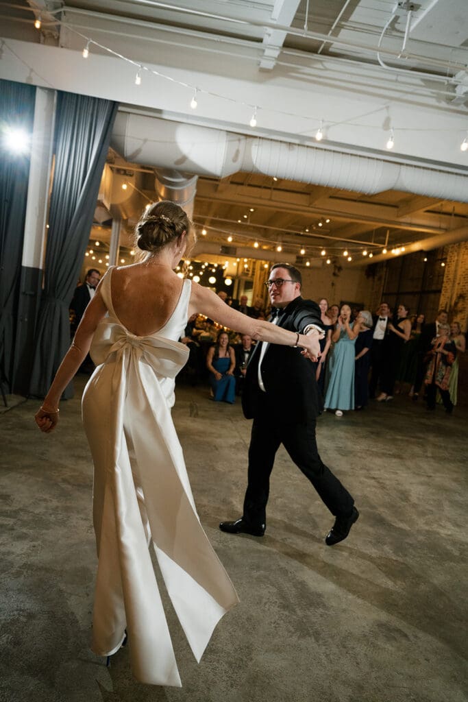 the wool factory wedding in charlottesville first dance