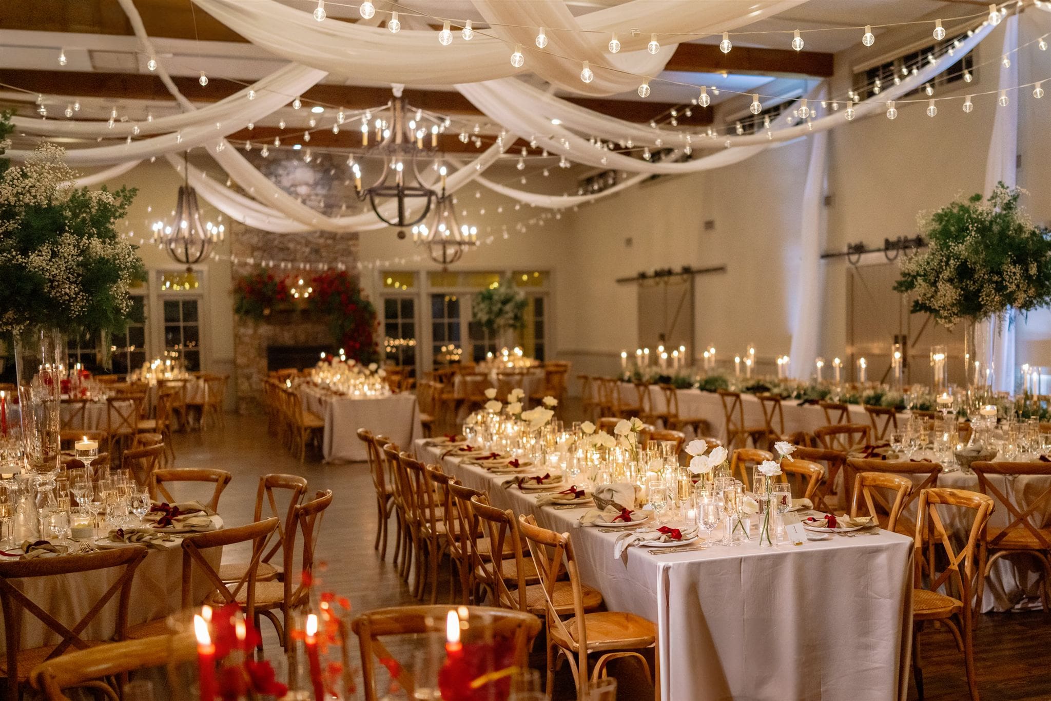 wedding at king family vineyards reception decor